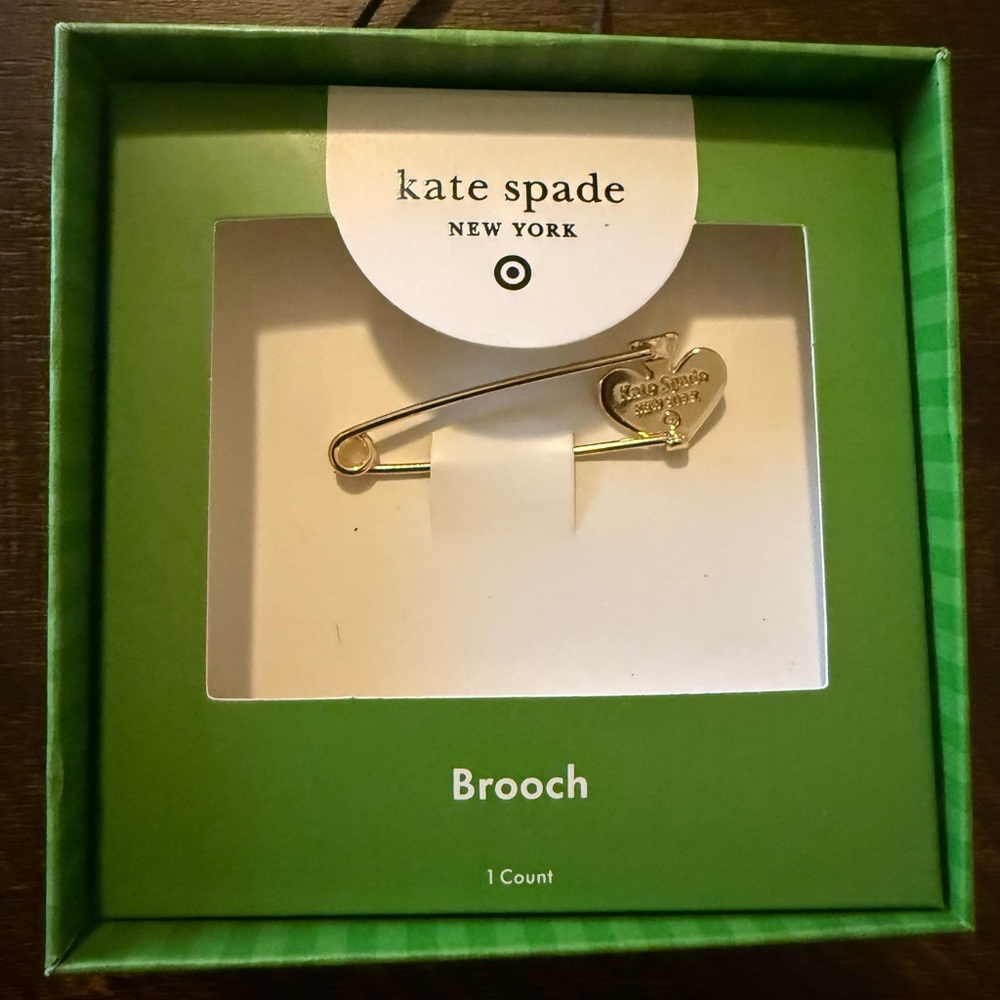 ♠️ Kate Spade New York x Target Gold Heart Safety Pin Brooch (NWT) ♠️